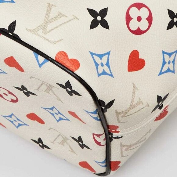 Louis Vuitton White Multicolor Monogram Canvas Game On Neverfull MM Bag - Picture 7 of 10